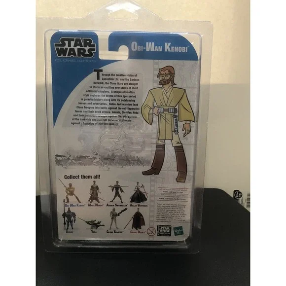 3 Star Wars Clone Wars Hasbro Sealed Figure Set Anakin Obi-Wan Clone Trooper HTF